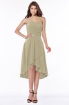 ColsBM Amaya Candied Ginger Mature A-line Strapless Chiffon Knee Length Ruching Bridesmaid Dresses