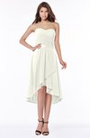 ColsBM Amaya Cream Mature A-line Strapless Chiffon Knee Length Ruching Bridesmaid Dresses