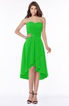 ColsBM Amaya Jasmine Green Mature A-line Strapless Chiffon Knee Length Ruching Bridesmaid Dresses