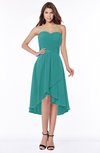 ColsBM Amaya Porcelain Mature A-line Strapless Chiffon Knee Length Ruching Bridesmaid Dresses