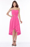 ColsBM Amaya Rose Pink Mature A-line Strapless Chiffon Knee Length Ruching Bridesmaid Dresses