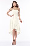 ColsBM Amaya Whisper White Mature A-line Strapless Chiffon Knee Length Ruching Bridesmaid Dresses