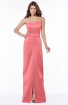 ColsBM Kenna Coral Gorgeous A-line Sleeveless Half Backless Satin Floor Length Bridesmaid Dresses