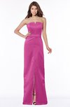ColsBM Kenna Hot Pink Gorgeous A-line Sleeveless Half Backless Satin Floor Length Bridesmaid Dresses