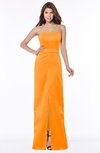 ColsBM Kenna Orange Gorgeous A-line Sleeveless Half Backless Satin Floor Length Bridesmaid Dresses