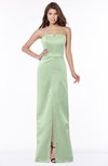 ColsBM Kenna Pale Green Gorgeous A-line Sleeveless Half Backless Satin Floor Length Bridesmaid Dresses