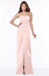 ColsBM Kenna Pastel Pink Gorgeous A-line Sleeveless Half Backless Satin Floor Length Bridesmaid Dresses