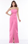 ColsBM Kenna Rose Pink Gorgeous A-line Sleeveless Half Backless Satin Floor Length Bridesmaid Dresses