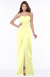 ColsBM Kenna Wax Yellow Gorgeous A-line Sleeveless Half Backless Satin Floor Length Bridesmaid Dresses
