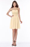 ColsBM Kaylee Apricot Gelato Gorgeous A-line Sleeveless Half Backless Knee Length Ruching Bridesmaid Dresses