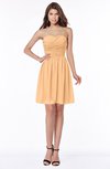ColsBM Kaylee Apricot Gorgeous A-line Sleeveless Half Backless Knee Length Ruching Bridesmaid Dresses