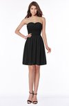 ColsBM Kaylee Black Gorgeous A-line Sleeveless Half Backless Knee Length Ruching Bridesmaid Dresses