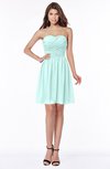 ColsBM Kaylee Blue Glass Gorgeous A-line Sleeveless Half Backless Knee Length Ruching Bridesmaid Dresses
