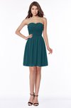 ColsBM Kaylee Blue Green Gorgeous A-line Sleeveless Half Backless Knee Length Ruching Bridesmaid Dresses