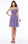 ColsBM Kaylee Chalk Violet Gorgeous A-line Sleeveless Half Backless Knee Length Ruching Bridesmaid Dresses