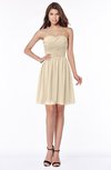 ColsBM Kaylee Champagne Gorgeous A-line Sleeveless Half Backless Knee Length Ruching Bridesmaid Dresses