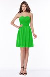 ColsBM Kaylee Classic Green Gorgeous A-line Sleeveless Half Backless Knee Length Ruching Bridesmaid Dresses