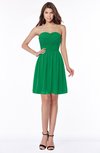 ColsBM Kaylee Green Gorgeous A-line Sleeveless Half Backless Knee Length Ruching Bridesmaid Dresses