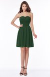 ColsBM Kaylee Hunter Green Gorgeous A-line Sleeveless Half Backless Knee Length Ruching Bridesmaid Dresses