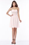 ColsBM Kaylee Light Pink Gorgeous A-line Sleeveless Half Backless Knee Length Ruching Bridesmaid Dresses