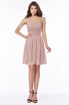 ColsBM Kaylee Nectar Pink Gorgeous A-line Sleeveless Half Backless Knee Length Ruching Bridesmaid Dresses