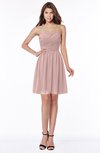 ColsBM Kaylee Nectar Pink Gorgeous A-line Sleeveless Half Backless Knee Length Ruching Bridesmaid Dresses