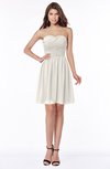 ColsBM Kaylee Off White Gorgeous A-line Sleeveless Half Backless Knee Length Ruching Bridesmaid Dresses