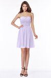 ColsBM Kaylee Pastel Lilac Gorgeous A-line Sleeveless Half Backless Knee Length Ruching Bridesmaid Dresses