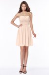 ColsBM Kaylee Peach Puree Gorgeous A-line Sleeveless Half Backless Knee Length Ruching Bridesmaid Dresses