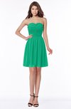ColsBM Kaylee Pepper Green Gorgeous A-line Sleeveless Half Backless Knee Length Ruching Bridesmaid Dresses