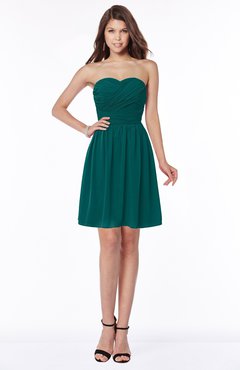 ColsBM Kaylee Shaded Spruce Gorgeous A-line Sleeveless Half Backless Knee Length Ruching Bridesmaid Dresses