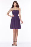 ColsBM Kaylee Violet Gorgeous A-line Sleeveless Half Backless Knee Length Ruching Bridesmaid Dresses