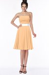 ColsBM Braelynn Apricot Mature A-line Sleeveless Knee Length Pick up Bridesmaid Dresses