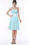 ColsBM Braelynn Aqua Mature A-line Sleeveless Knee Length Pick up Bridesmaid Dresses