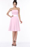ColsBM Braelynn Baby Pink Mature A-line Sleeveless Knee Length Pick up Bridesmaid Dresses