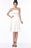 ColsBM Braelynn Cloud White Mature A-line Sleeveless Knee Length Pick up Bridesmaid Dresses