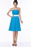 ColsBM Braelynn Cornflower Blue Mature A-line Sleeveless Knee Length Pick up Bridesmaid Dresses