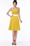 ColsBM Braelynn Lemon Curry Mature A-line Sleeveless Knee Length Pick up Bridesmaid Dresses