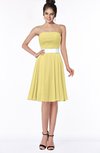 ColsBM Braelynn Misted Yellow Mature A-line Sleeveless Knee Length Pick up Bridesmaid Dresses