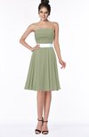 ColsBM Braelynn Moss Green Mature A-line Sleeveless Knee Length Pick up Bridesmaid Dresses