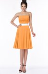 ColsBM Braelynn Orange Mature A-line Sleeveless Knee Length Pick up Bridesmaid Dresses