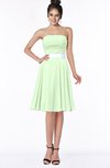 ColsBM Braelynn Pale Green Mature A-line Sleeveless Knee Length Pick up Bridesmaid Dresses