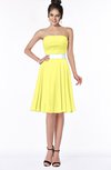 ColsBM Braelynn Pale Yellow Mature A-line Sleeveless Knee Length Pick up Bridesmaid Dresses