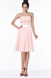 ColsBM Braelynn Pastel Pink Mature A-line Sleeveless Knee Length Pick up Bridesmaid Dresses