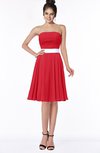 ColsBM Braelynn Red Mature A-line Sleeveless Knee Length Pick up Bridesmaid Dresses