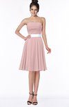 ColsBM Braelynn Silver Pink Mature A-line Sleeveless Knee Length Pick up Bridesmaid Dresses