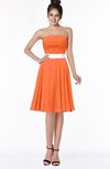 ColsBM Braelynn Tangerine Mature A-line Sleeveless Knee Length Pick up Bridesmaid Dresses