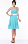 ColsBM Braelynn Turquoise Mature A-line Sleeveless Knee Length Pick up Bridesmaid Dresses