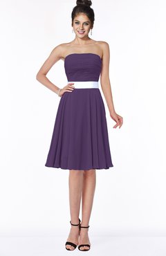 ColsBM Braelynn Violet Mature A-line Sleeveless Knee Length Pick up Bridesmaid Dresses