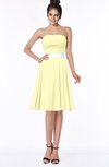 ColsBM Braelynn Wax Yellow Mature A-line Sleeveless Knee Length Pick up Bridesmaid Dresses